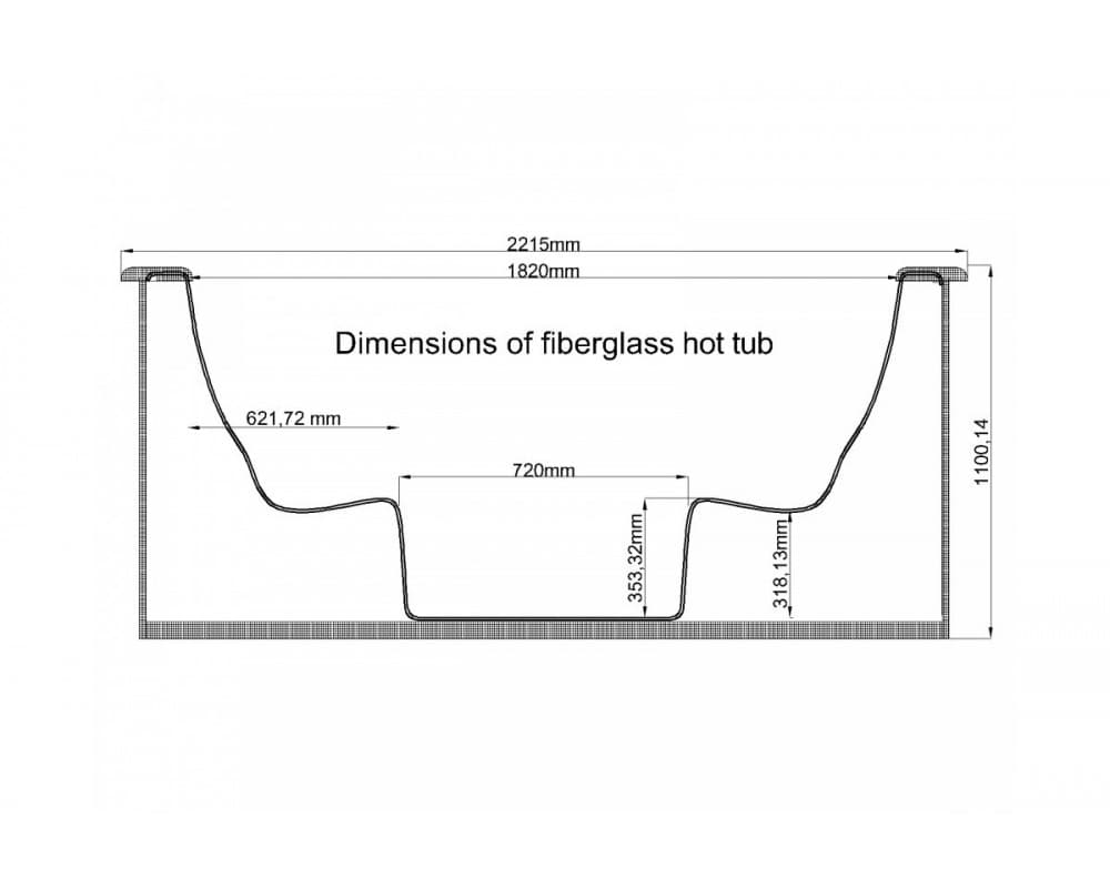 Glasfaser-Whirlpool mit integriertem Ofen, 1,82 m image 2