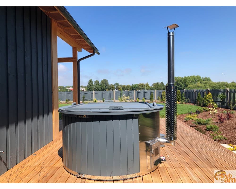 Glasfaser-Whirlpool mit integriertem Ofen, 180 cm image 2