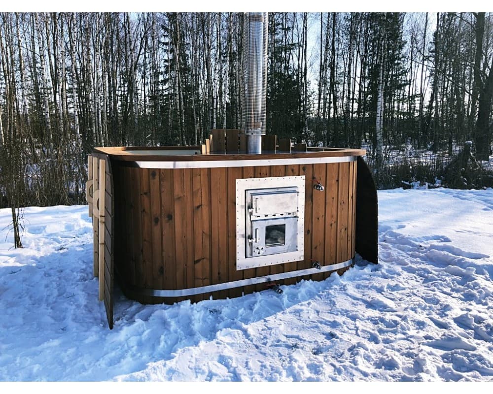 Firkantet spabad med kraftig integreret ovn image 1