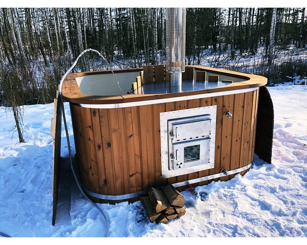 Firkantet spabad med kraftig integreret ovn image 2