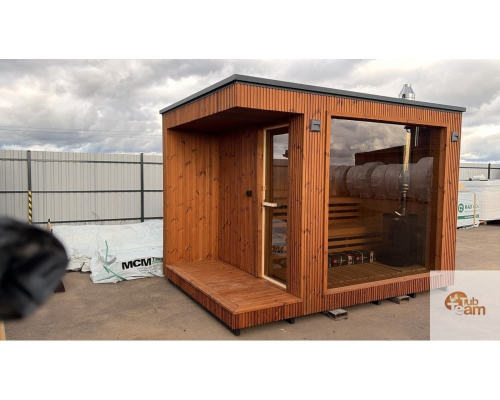 Moderne quadratische Sauna image 1