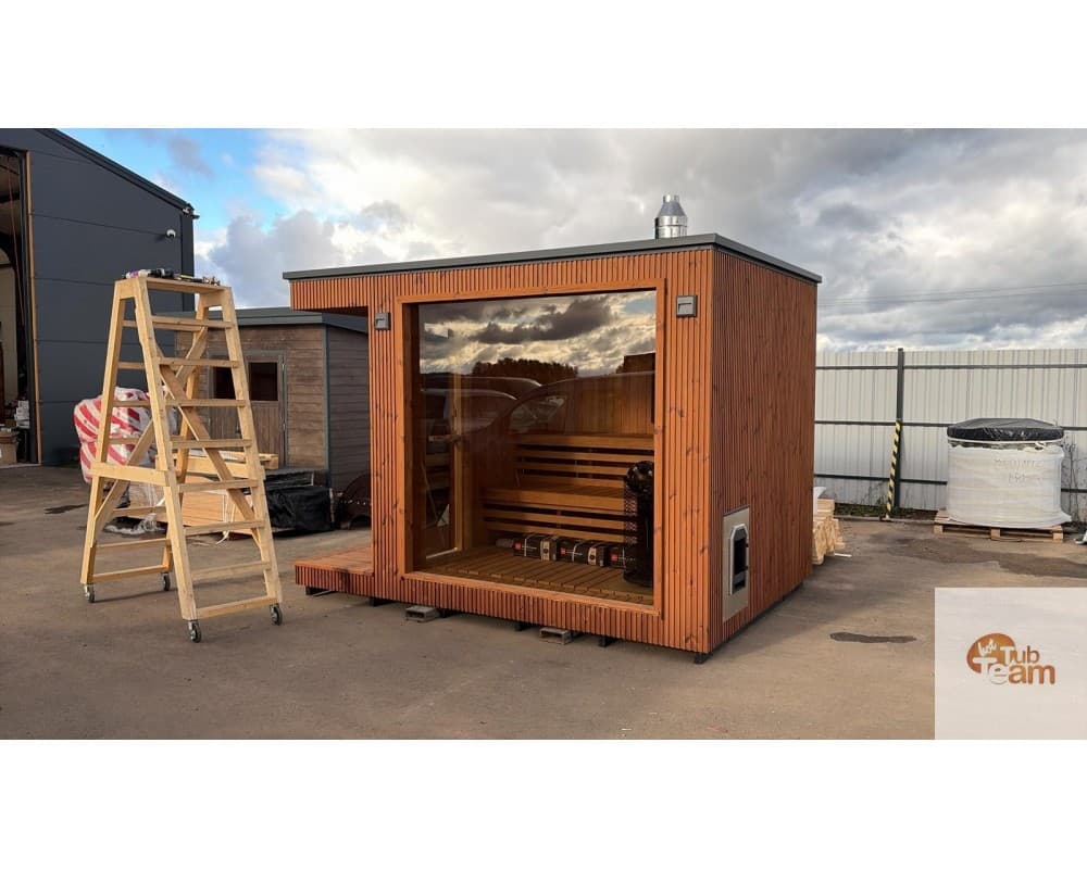 Moderne quadratische Sauna image 2