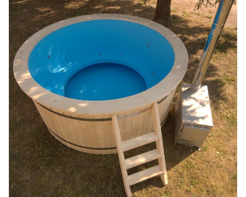 Kunststoff-Whirlpool mit Fichtenverkleidung, 220 cm image 3