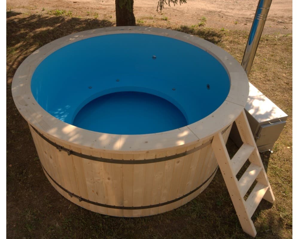 Kunststoff-Whirlpool mit Fichtenverkleidung, 220 cm image 5
