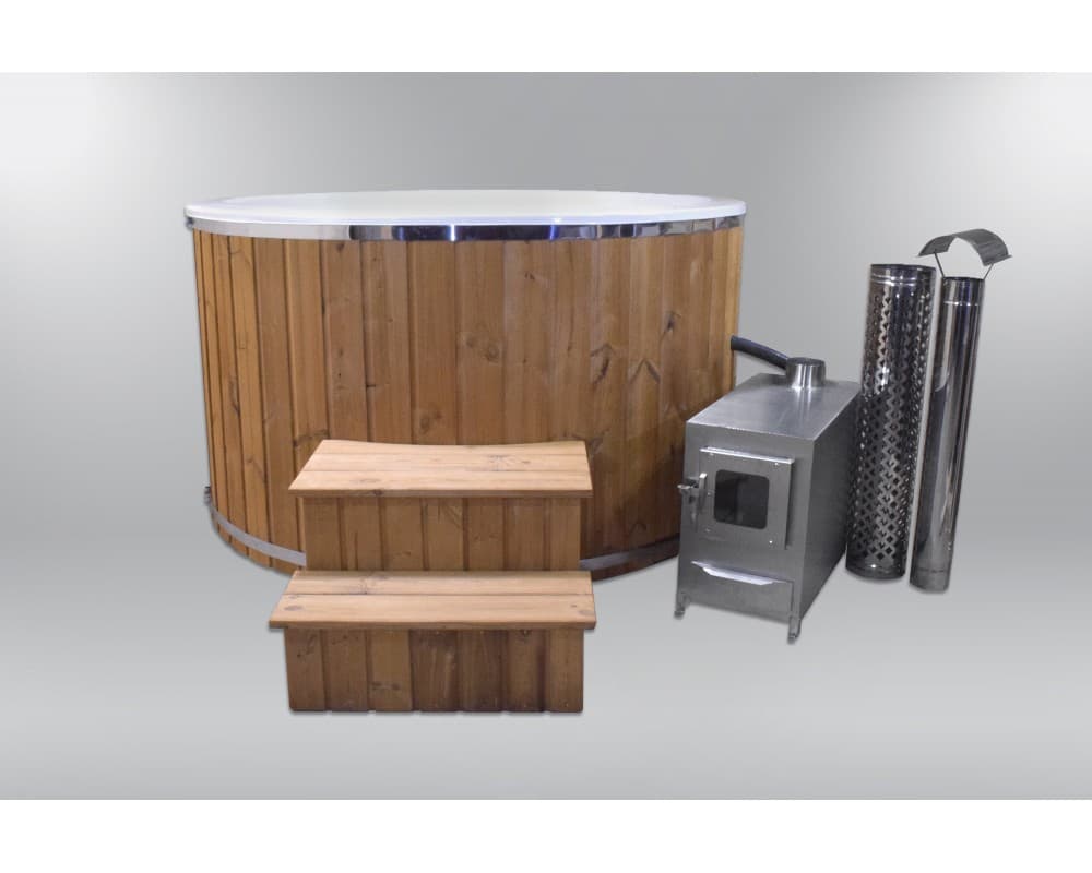 Fibreglass Hot Tub with Fibreglass Ledge, ⌀180 cm image 4